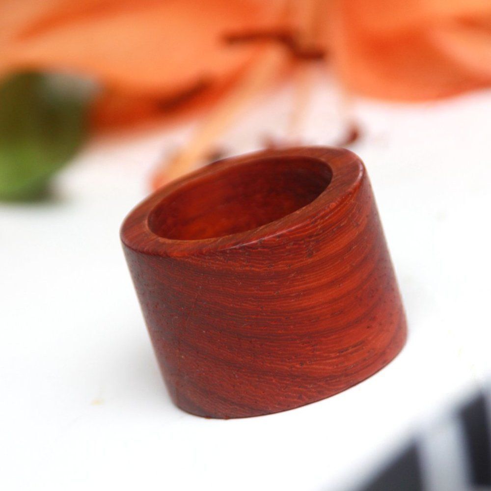Wood Scarf Ring Gift Ring R008 Gift for her - Picture 3 of 11